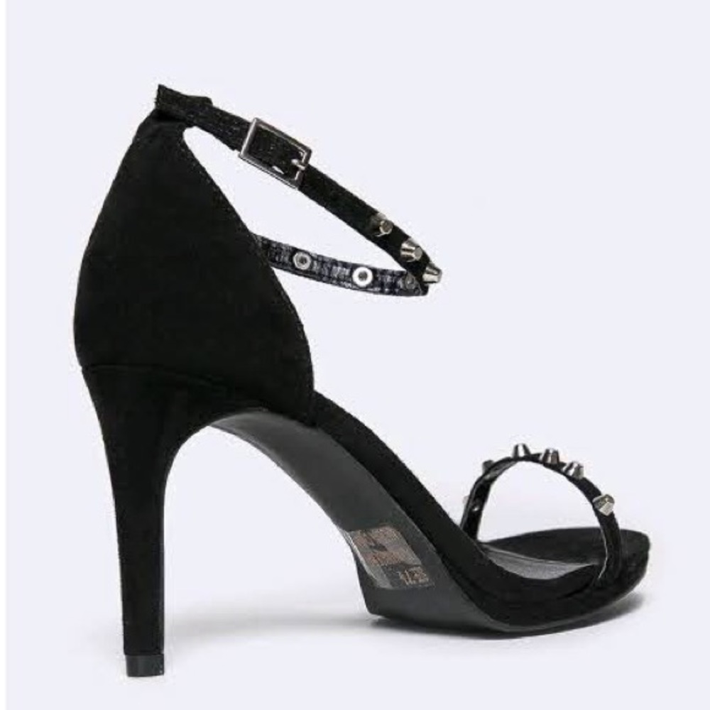 Qupid Lagoon 1 Black Strappy Heels with St… - Picture 3 of 4